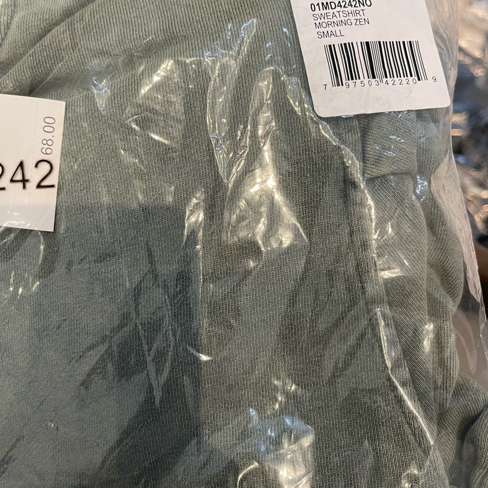 New Blank NYC French Terry Sweatshirt in Morning Zen Green - Picture 4 of 5